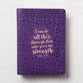Journal: I Can Do All This Through Purple/Floral, Handy-Sized (Phil 4:13)
