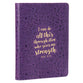 Journal: I Can Do All This Through Purple/Floral, Handy-Sized (Phil 4:13)