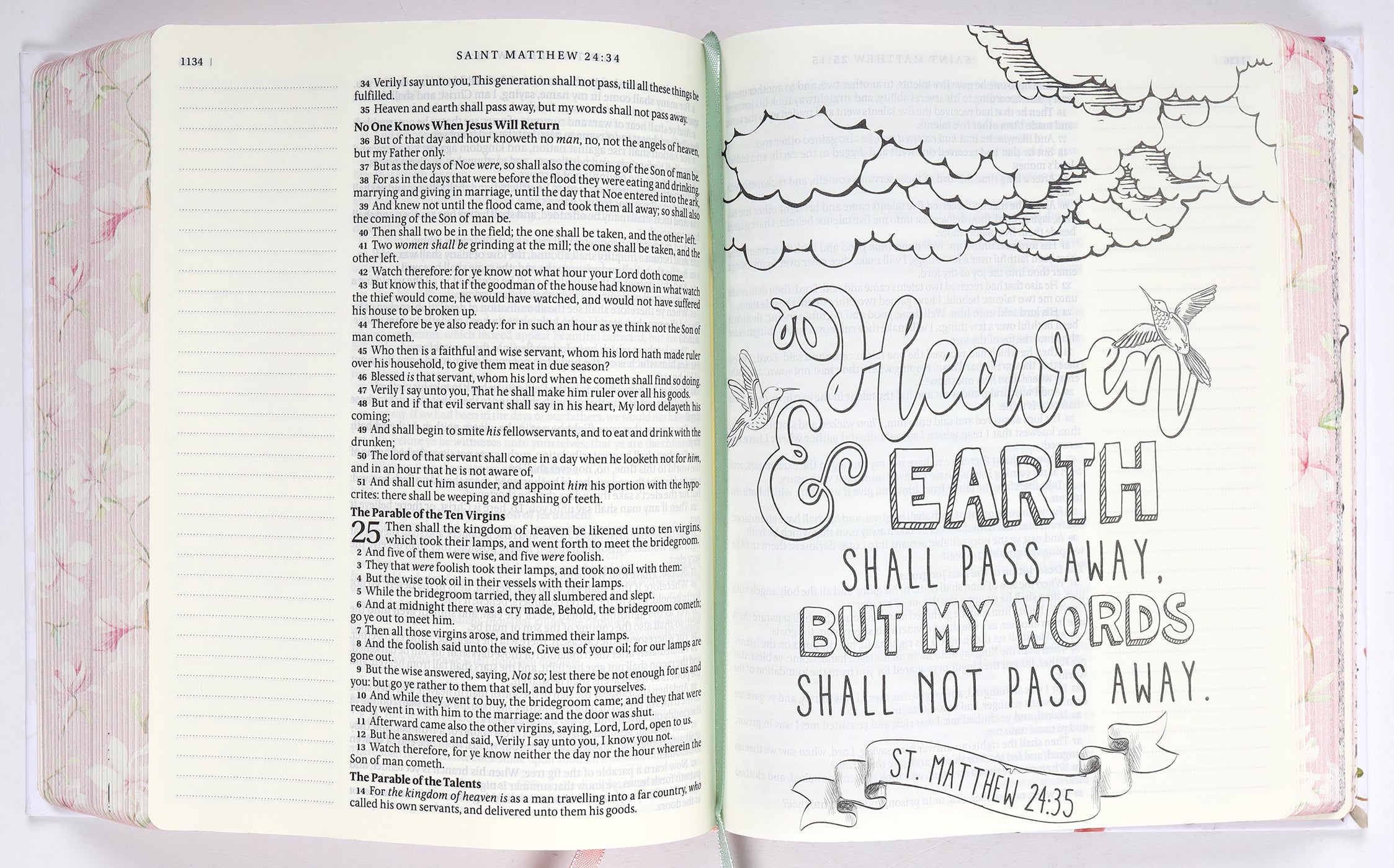 KJV My Promise Bible Large Print Pink Floral (Black Letter Edition)