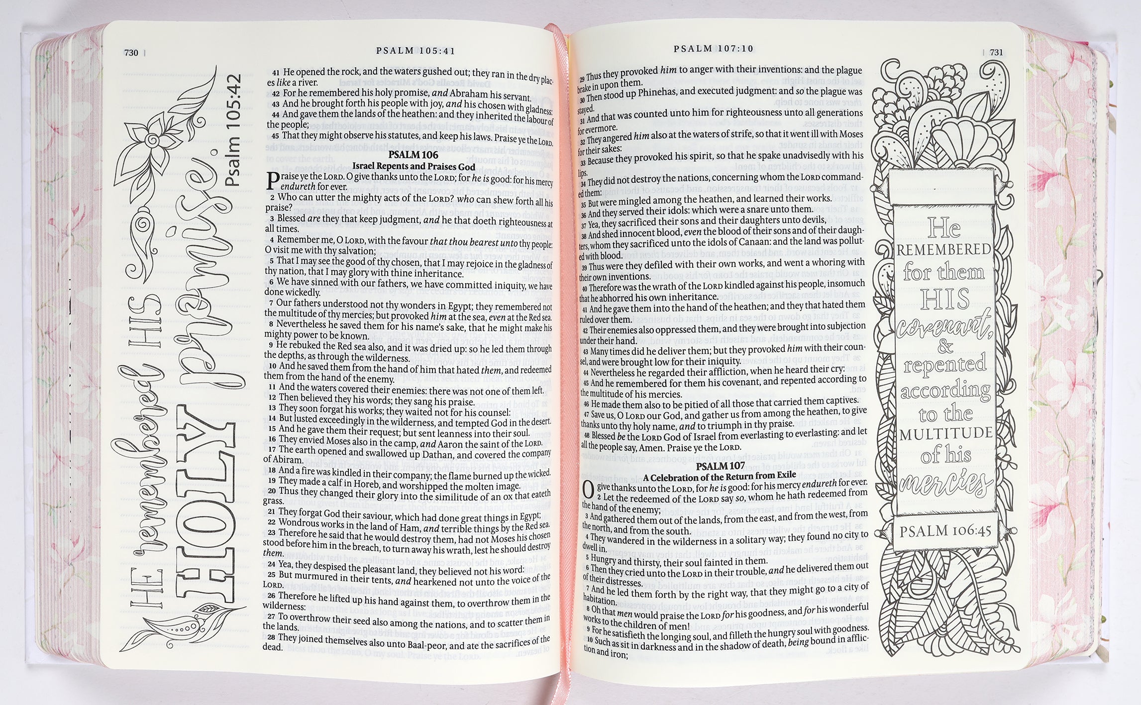KJV My Promise Bible Large Print Pink Floral (Black Letter Edition)