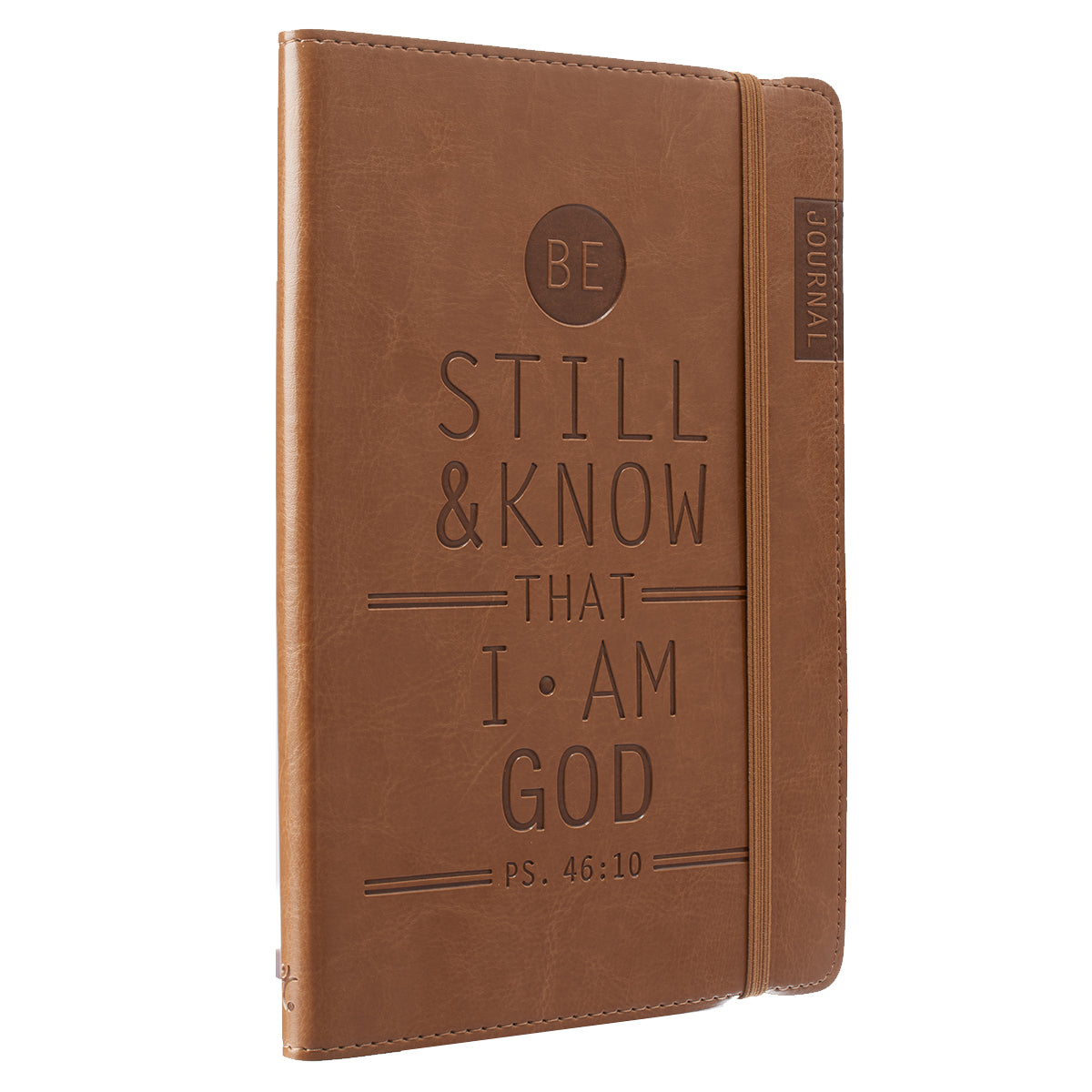 Journal: Be Still and Know, Brown With Elastic Closure