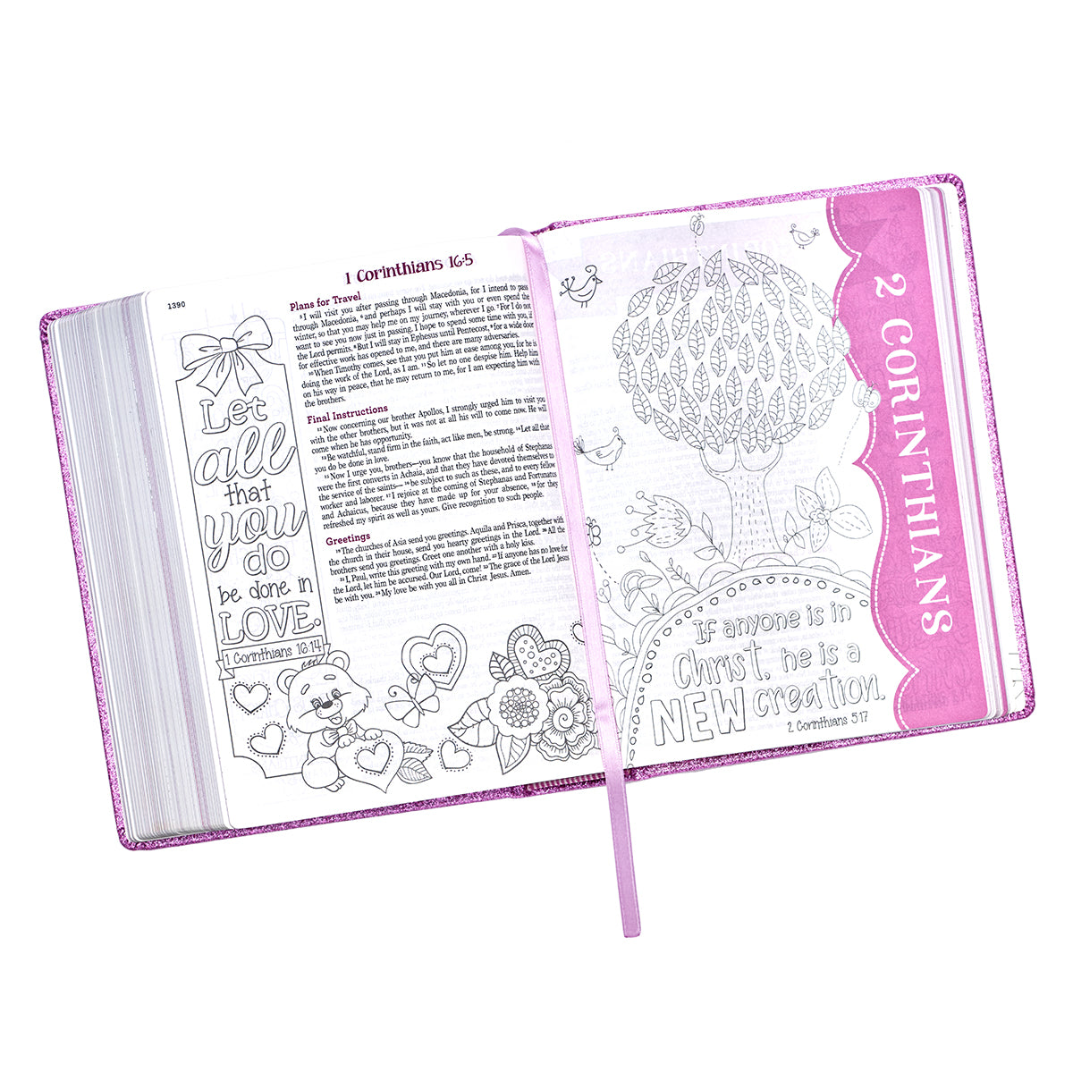 ESV My Creative Bible Purple Glitter Hardcover