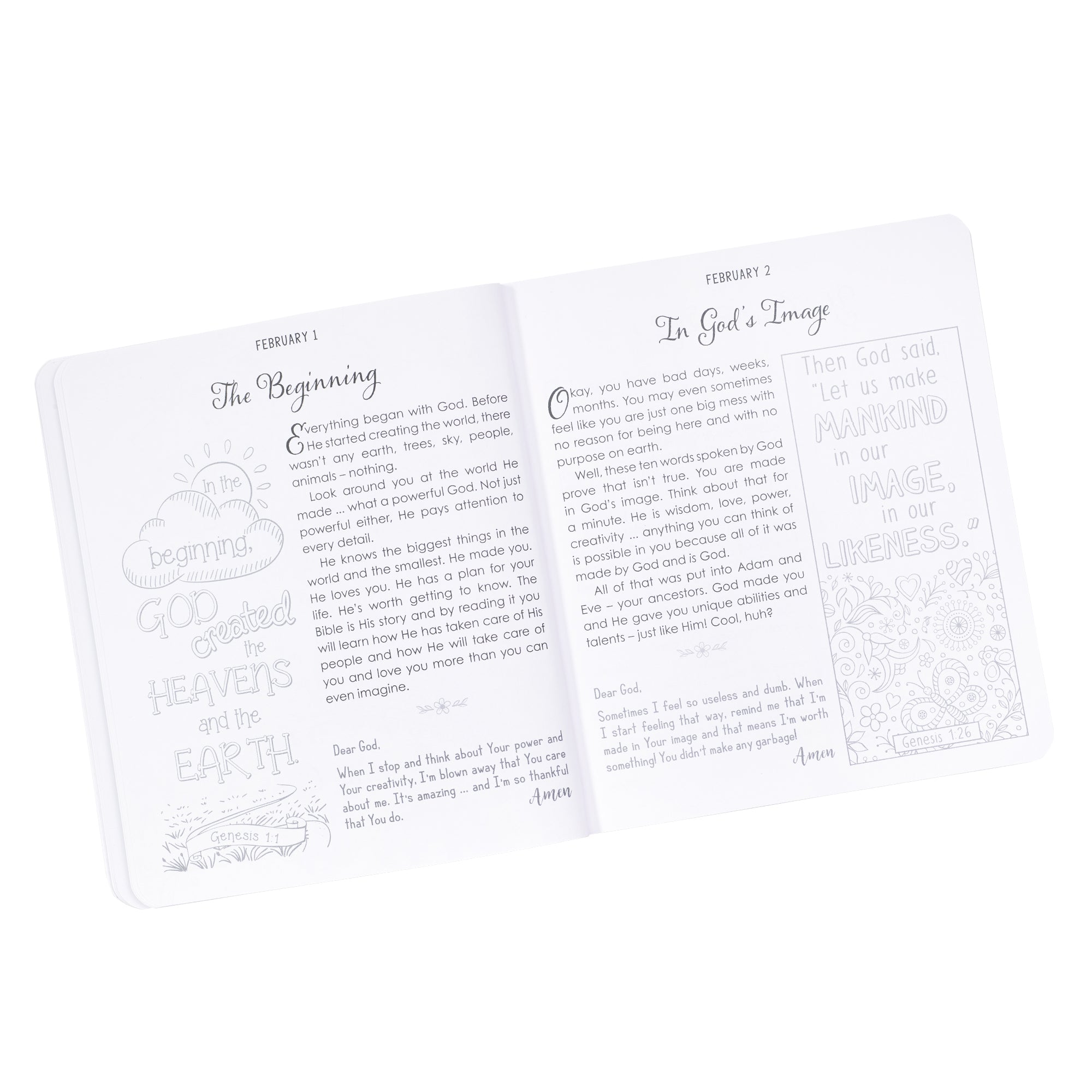 The Illustrated Devotional For Girls: 366 Devotions & Colouring in