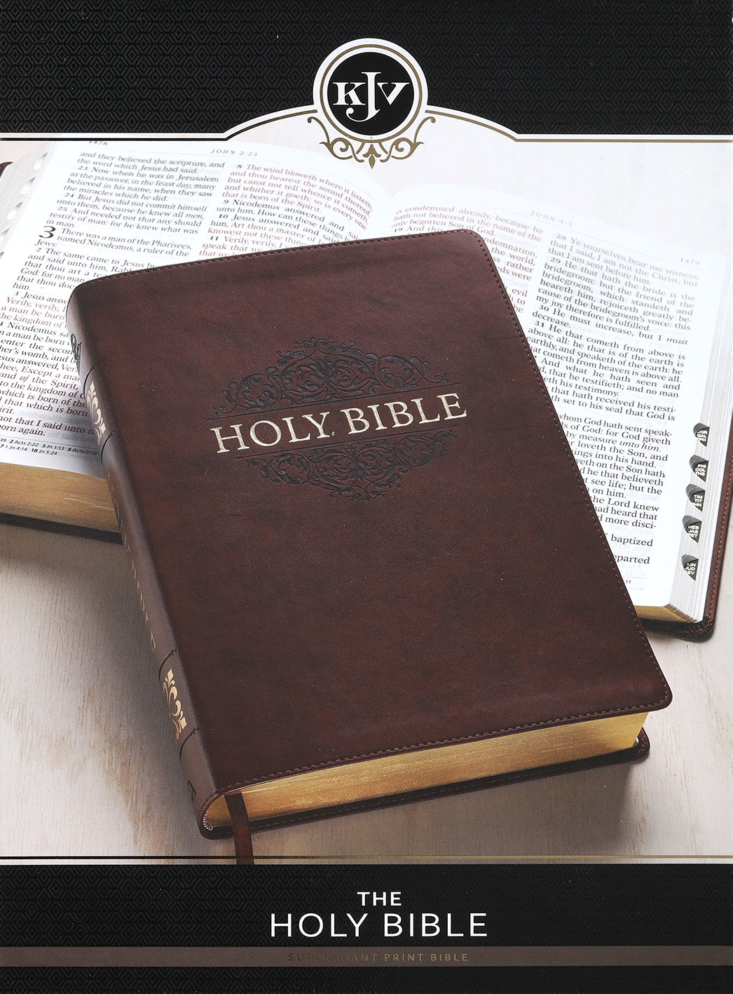 KJV Super Giant Print Bible Brown (Red Letter Edition)