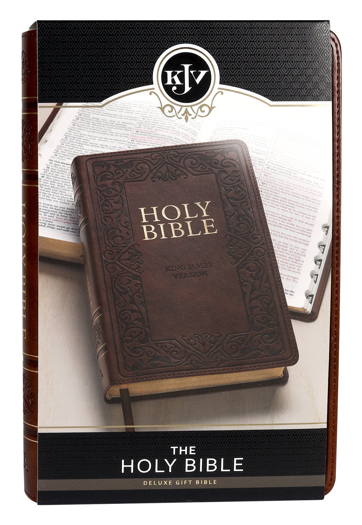 KJV Deluxe Gift Bible Indexed Brown (Red Letter Edition)