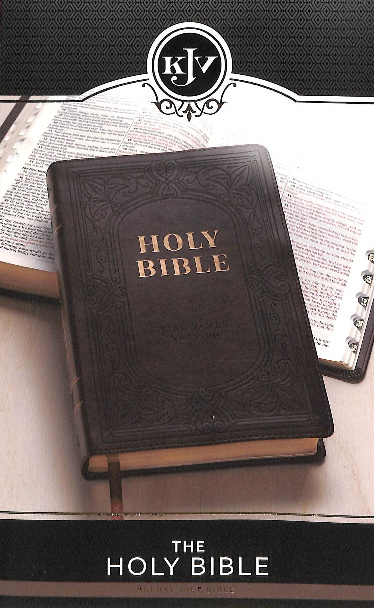 KJV Deluxe Gift Bible Indexed Dark Brown (Red Letter Edition)