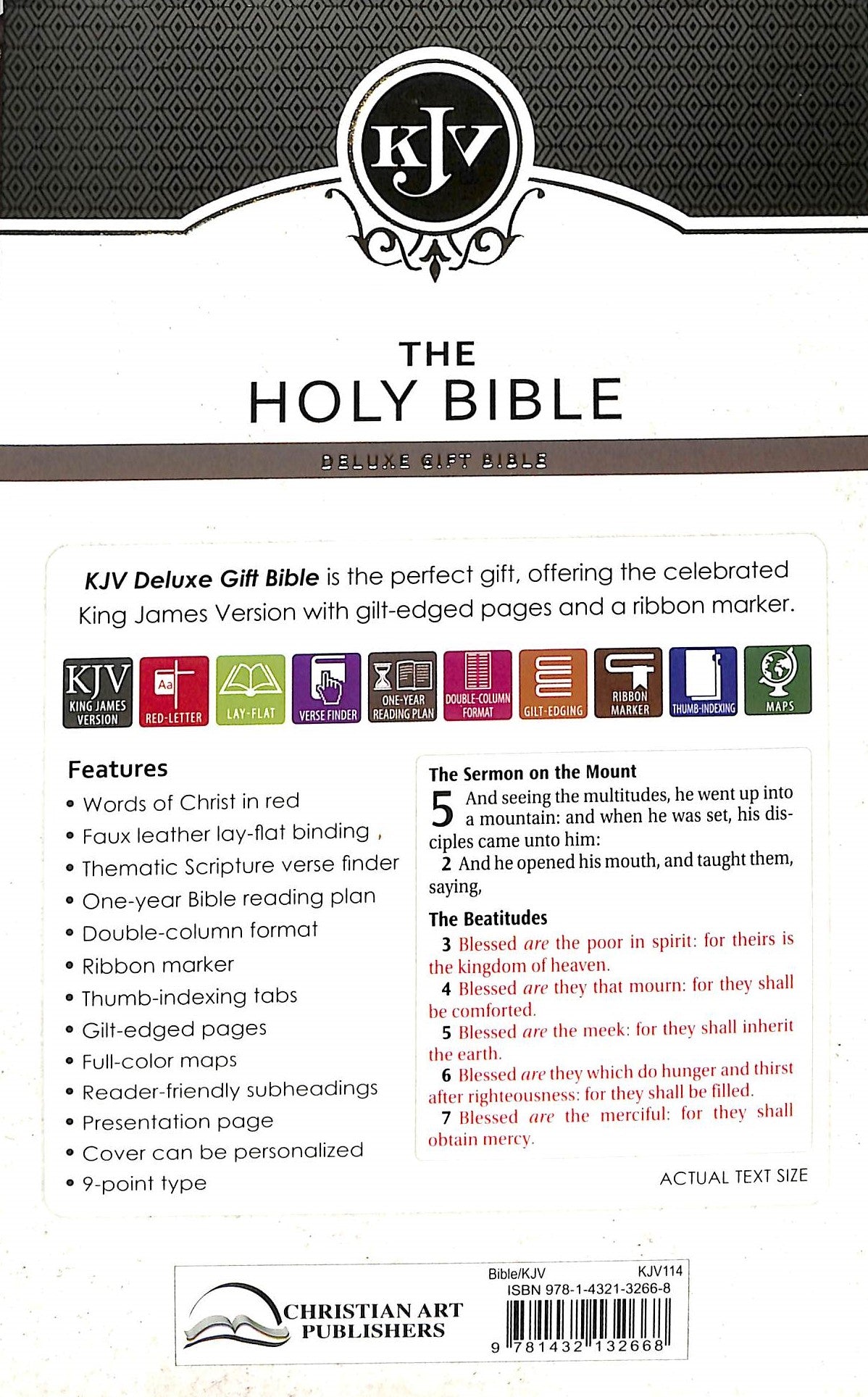 KJV Deluxe Gift Bible Indexed Dark Brown (Red Letter Edition)