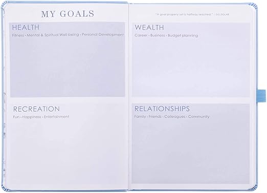 Undated 6-Month Daily Diary/Planner: Rolene Strauss Light Blue