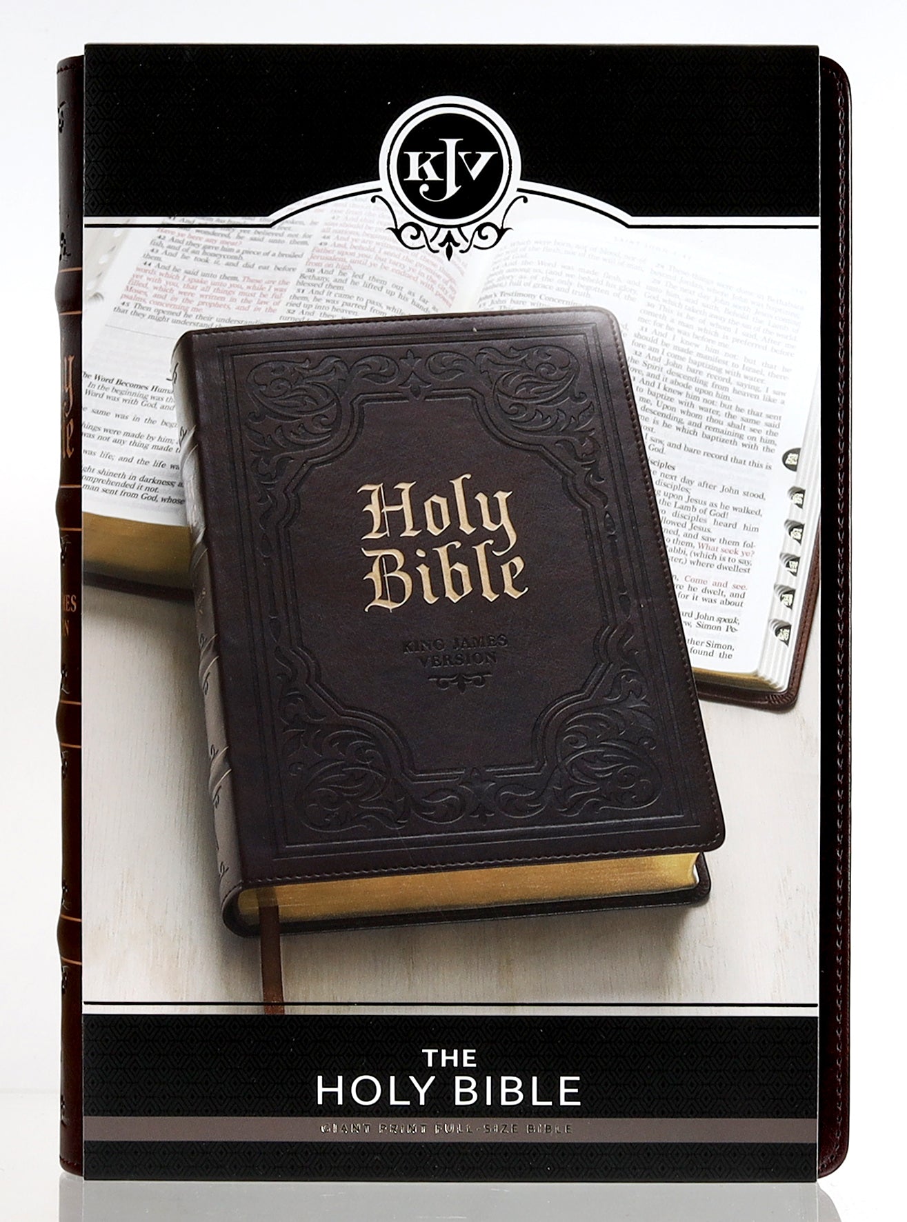 KJV Giant Print Bible Indexed Dark Brown (Red Letter Edition)