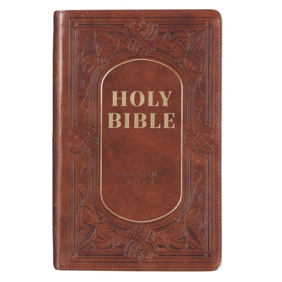 KJV Giant Print Bible Indexed Brown (Red Letter Edition)