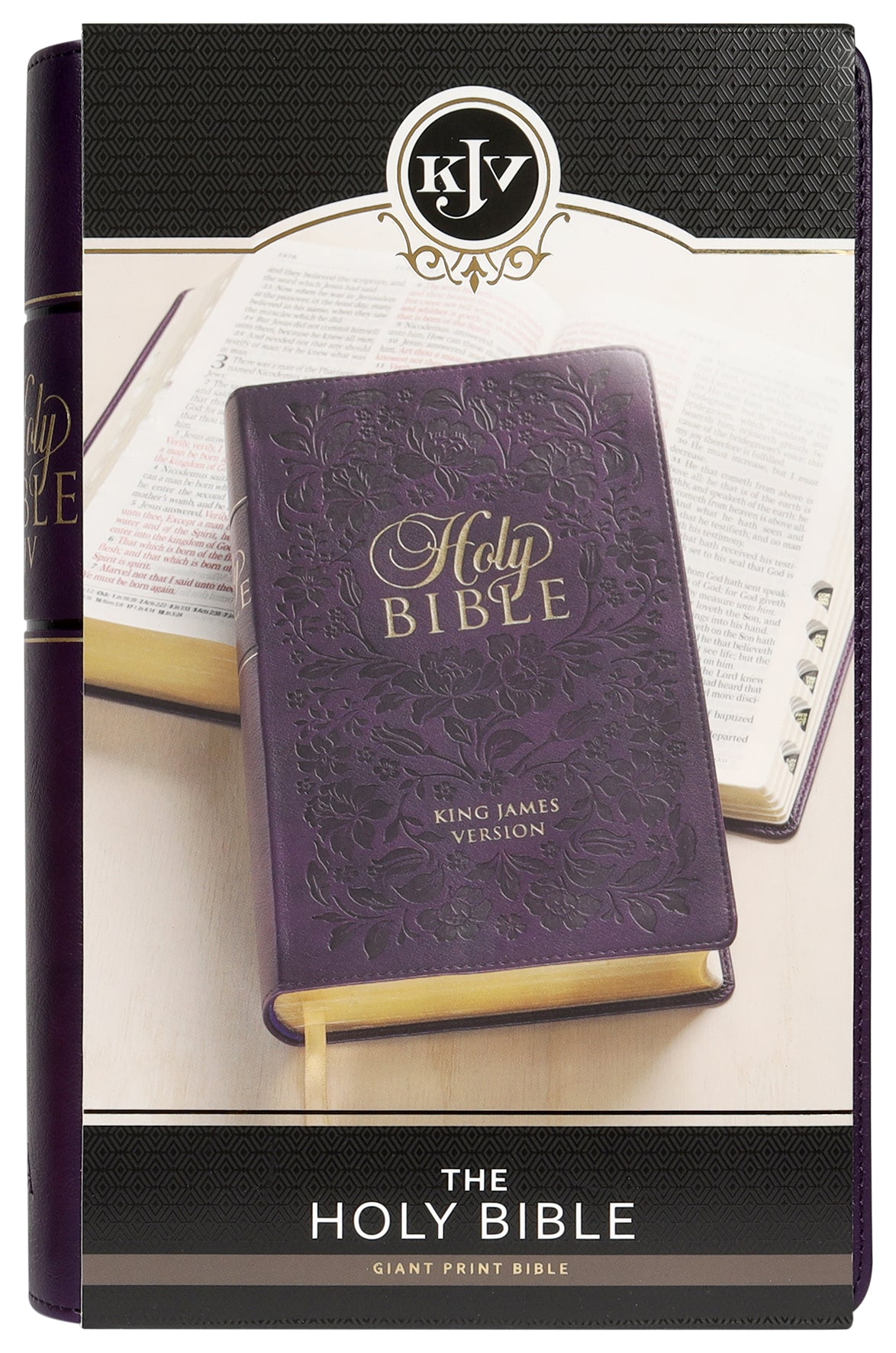 KJV Giant Print Bible Indexed Purple (Red Letter Edition)