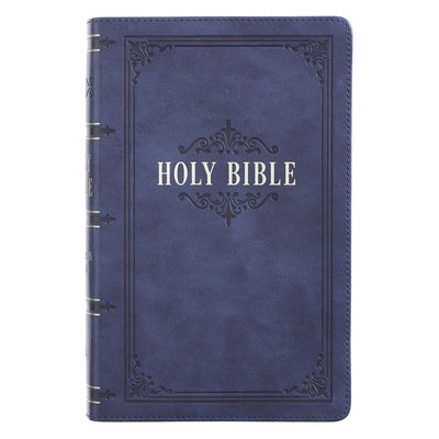 KJV Giant Print Bible Indexed Dark Blue (Red Letter Edition)