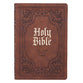 KJV Large Print Thinline Bible Indexed Brown (Red Letter Edition)