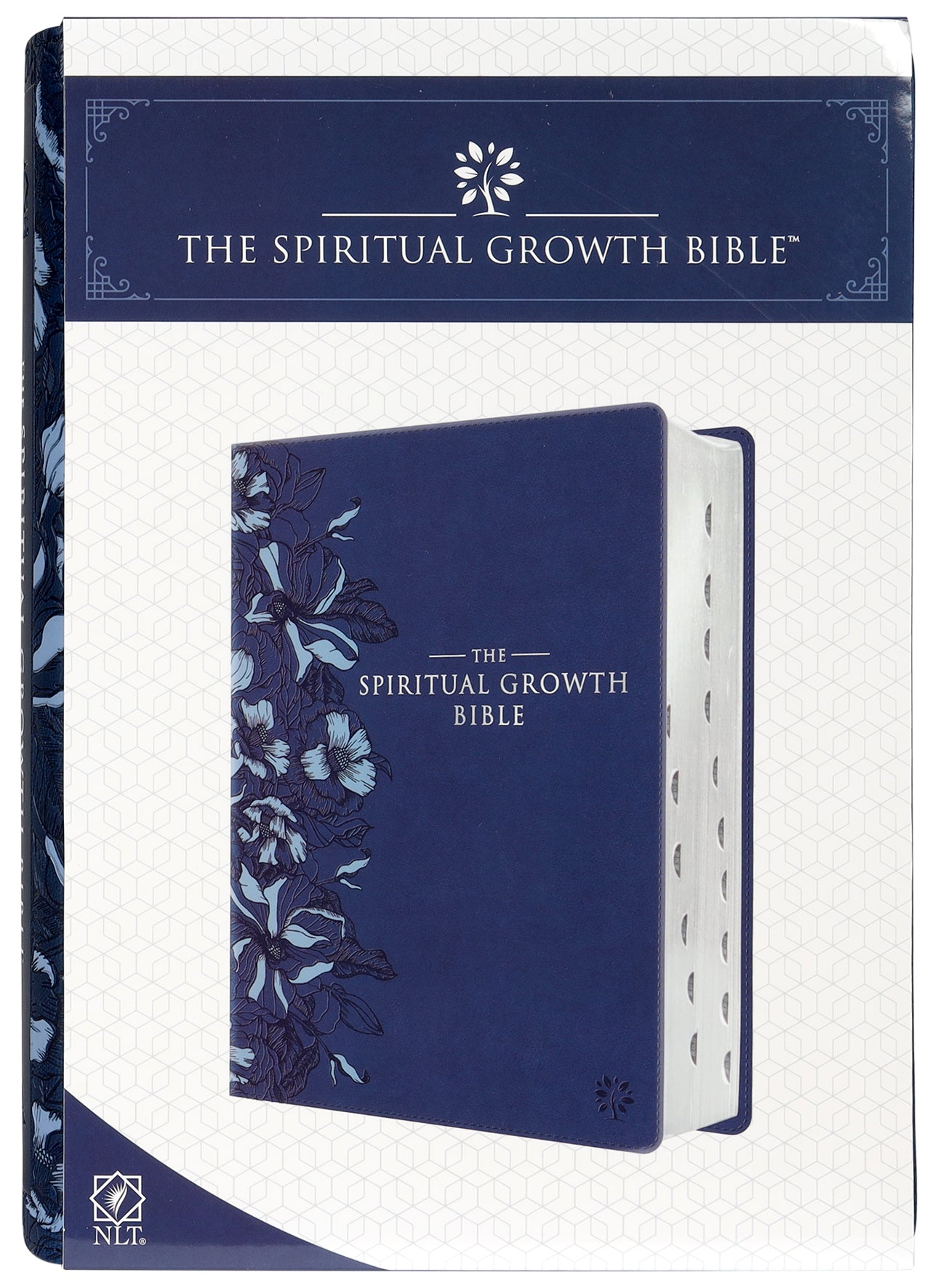 NLT Spiritual Growth Bible Navy Indexed