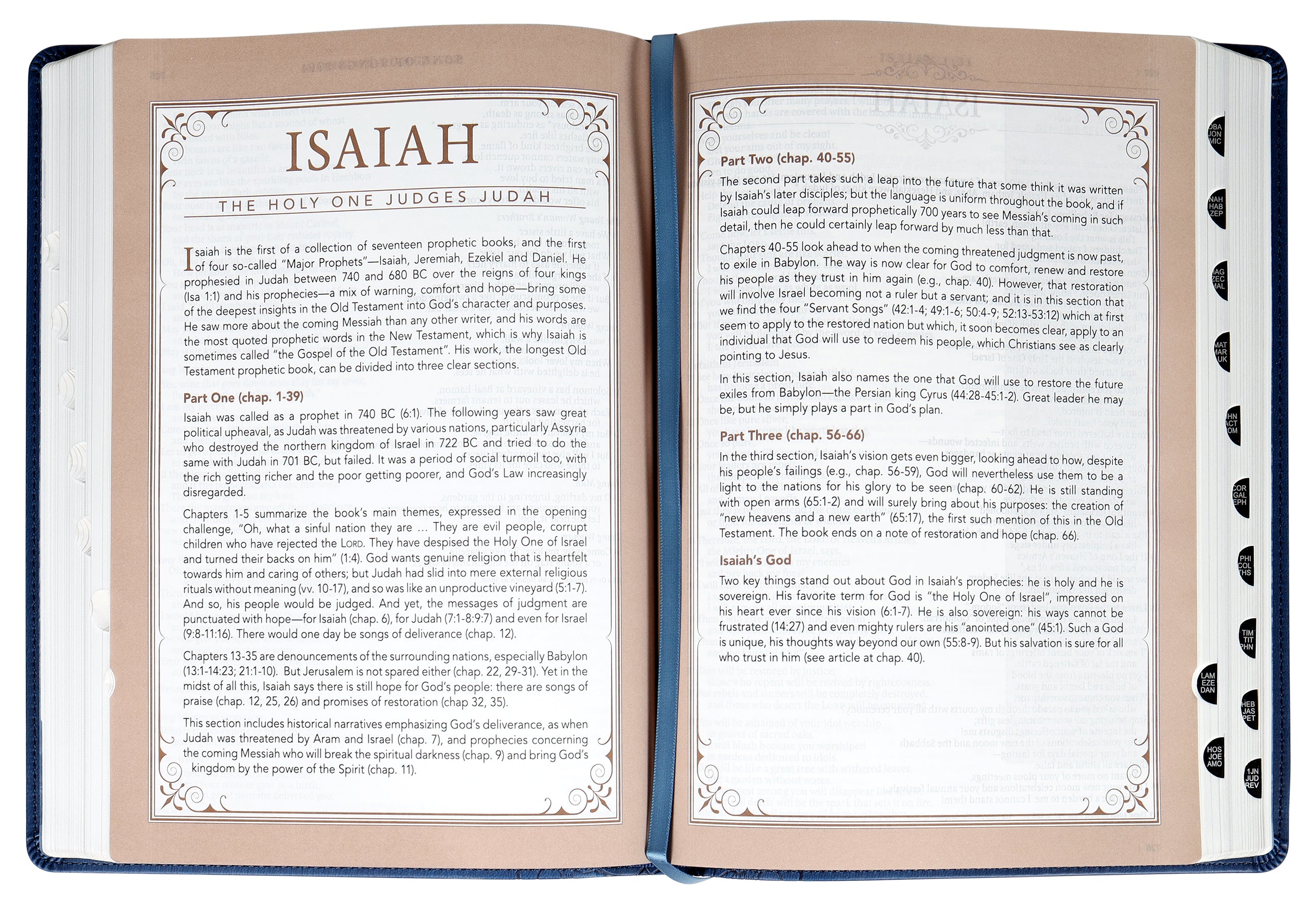 NLT Spiritual Growth Bible Navy Indexed