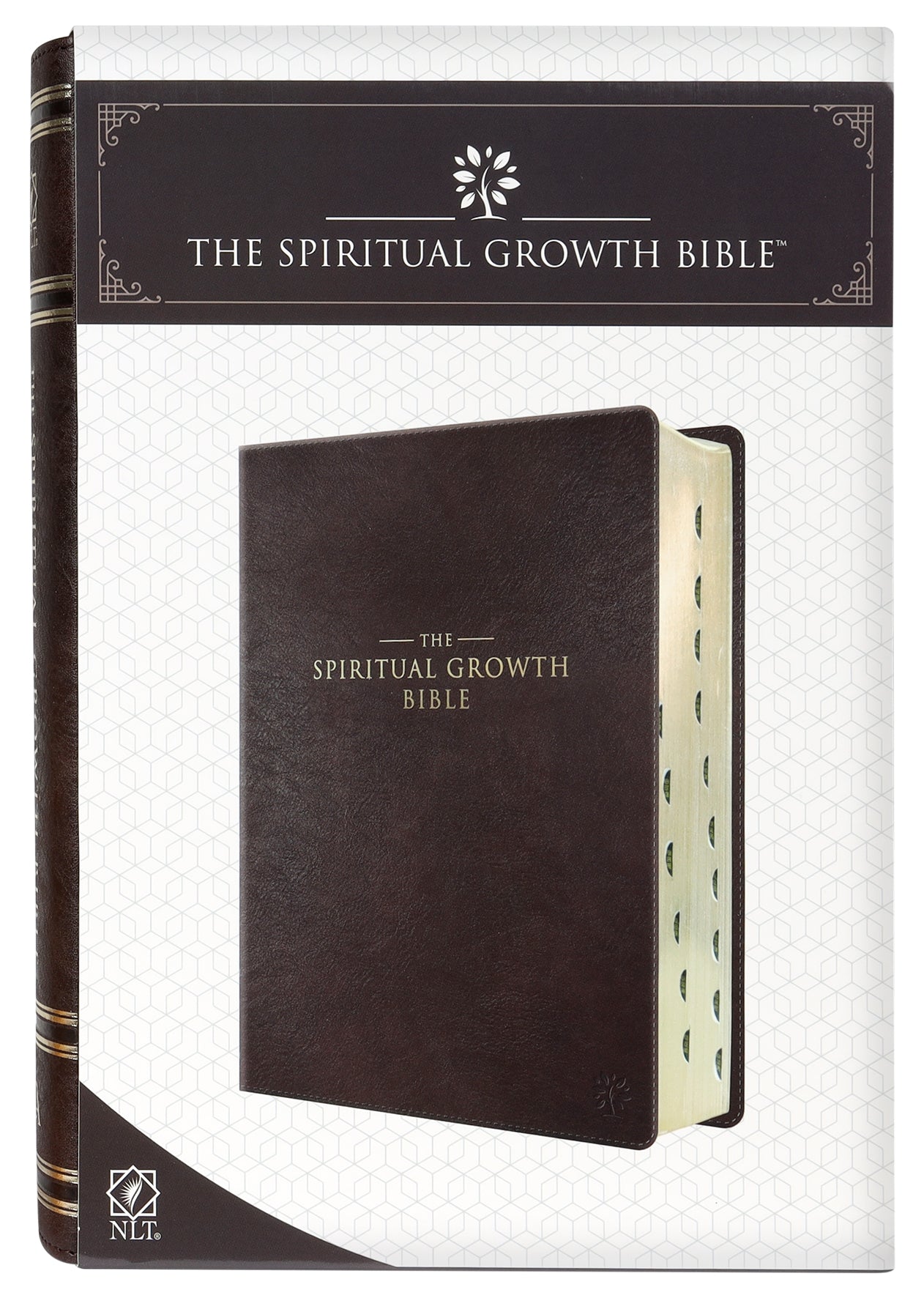 NLT Spiritual Growth Bible Espresso Brown Indexed