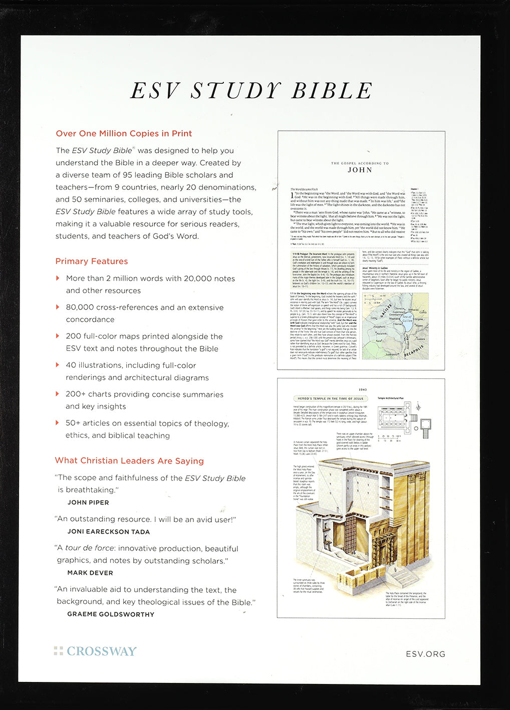ESV Study Bible Black (Black Letter Edition)