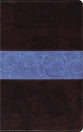 ESV Thinline Chocolate Blue Paisley Band (Red Letter Edition)