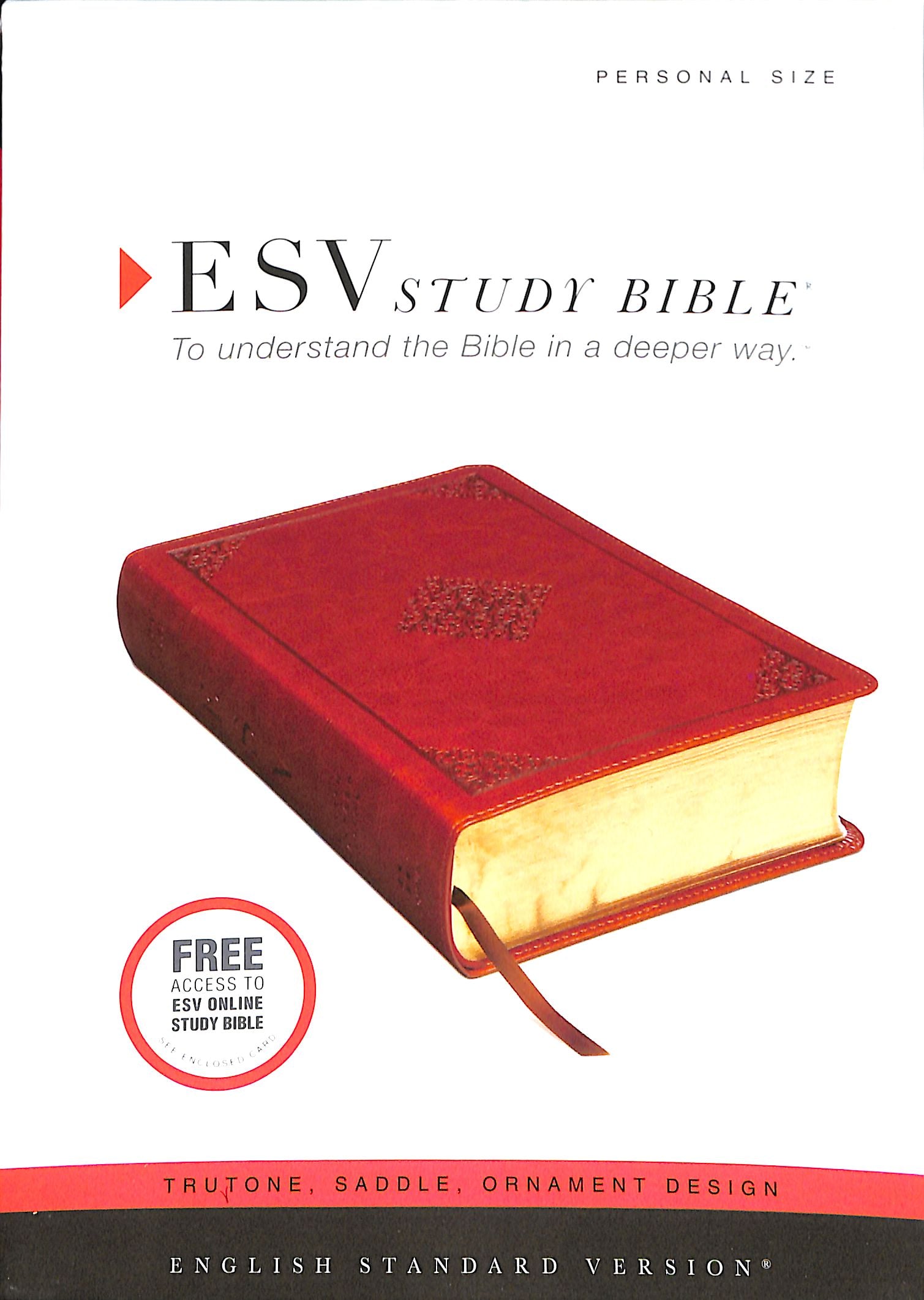 ESV Study Bible Personal Size Saddle Ornament Design (Black Letter Edition)