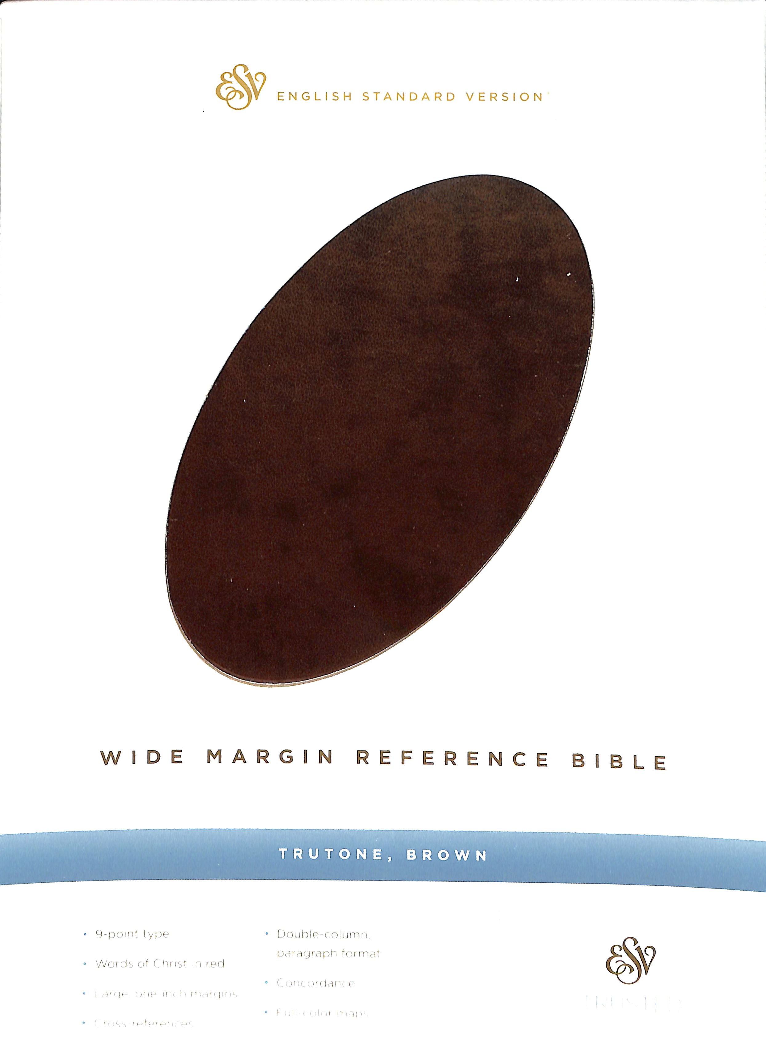 ESV Wide Margin Reference Bible Brown (Red Letter Edition)