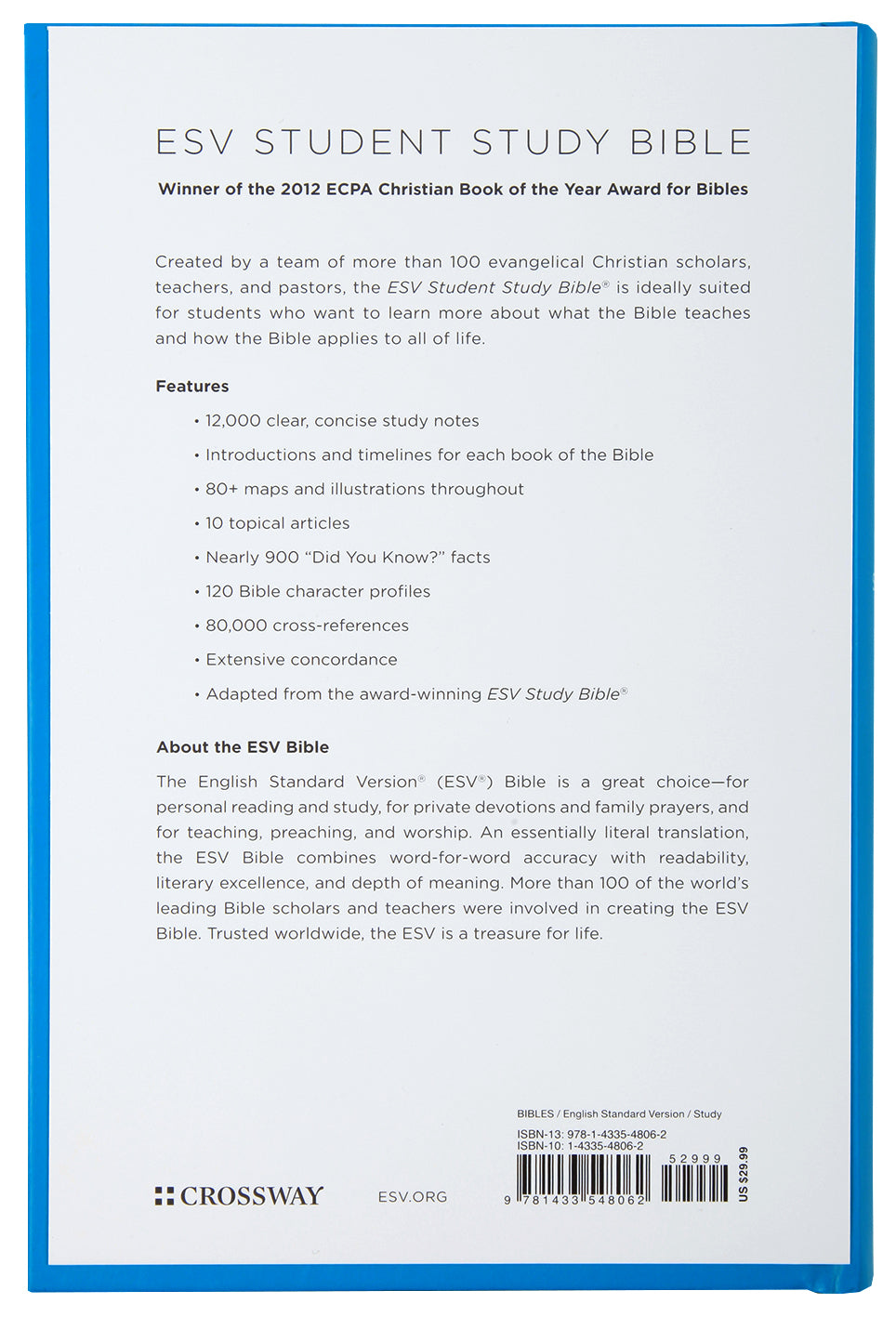 ESV Student Study Bible Light Blue (Black Letter Edition)