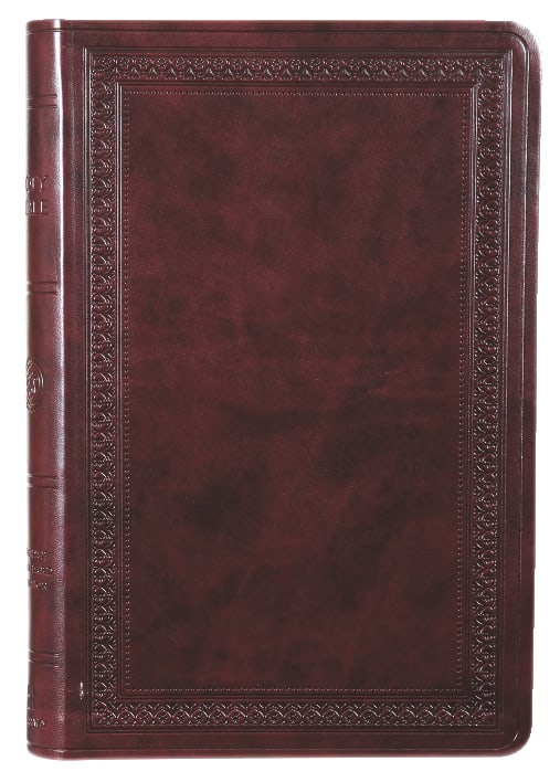 ESV Large Print Value Thinline Bible Mahogany Border (Black Letter Edition)