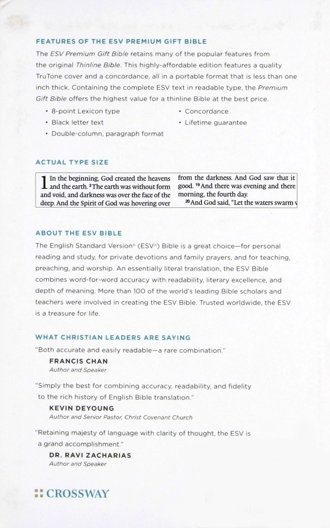 ESV Premium Gift Bible Midnight Flame Design (Black Letter Edition)