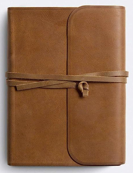 ESV Journaling Bible Large Print Brown Flap With Strap (Black Letter Edition)