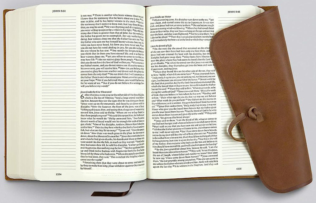 ESV Journaling Bible Large Print Brown Flap With Strap (Black Letter Edition)