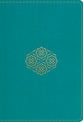 ESV Large Print Compact Bible Teal Bouquet Design (Red Letter Edition)