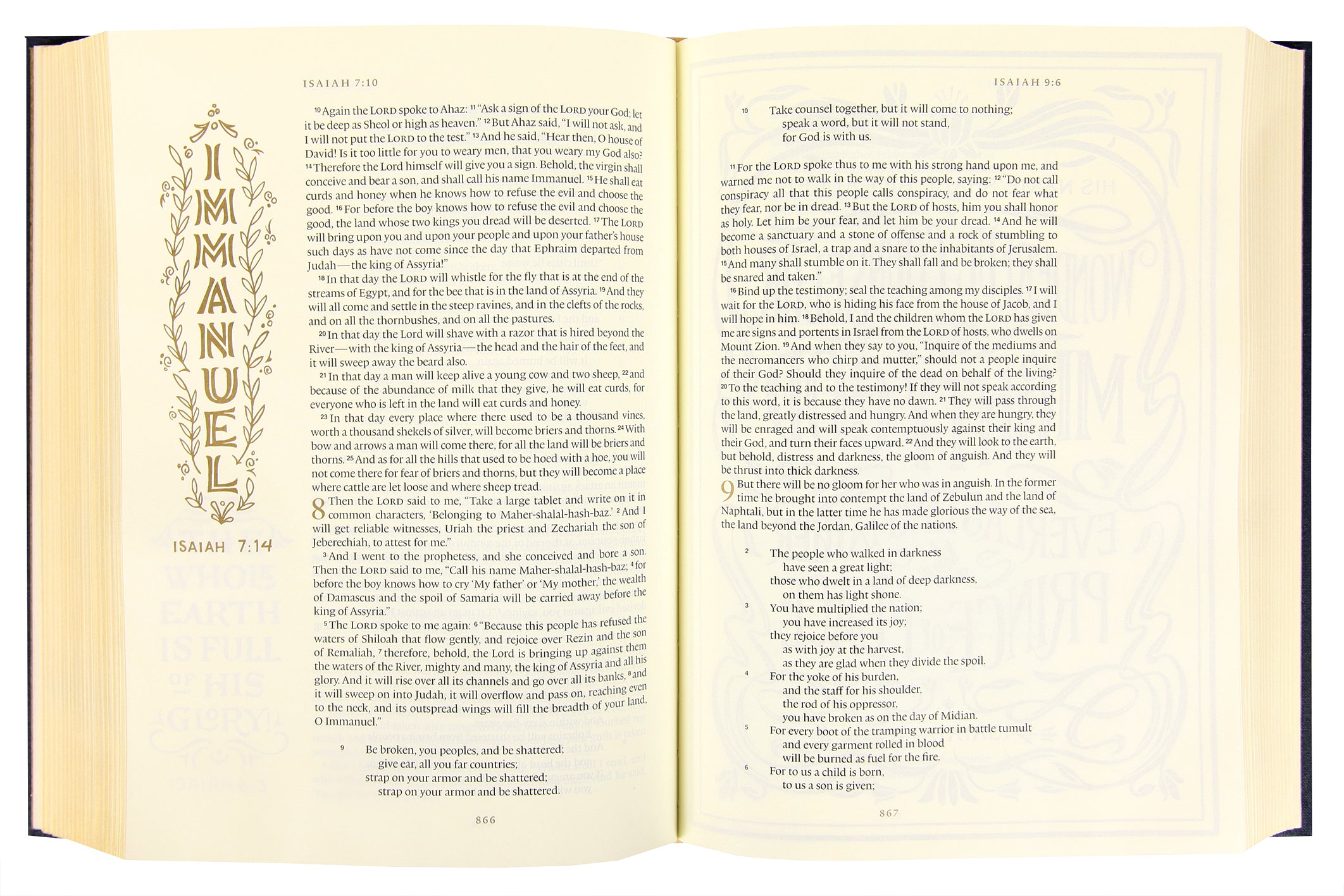 ESV Illuminated Bible Art Journaling Edition Blue With Slipcase (Black Letter Edition)