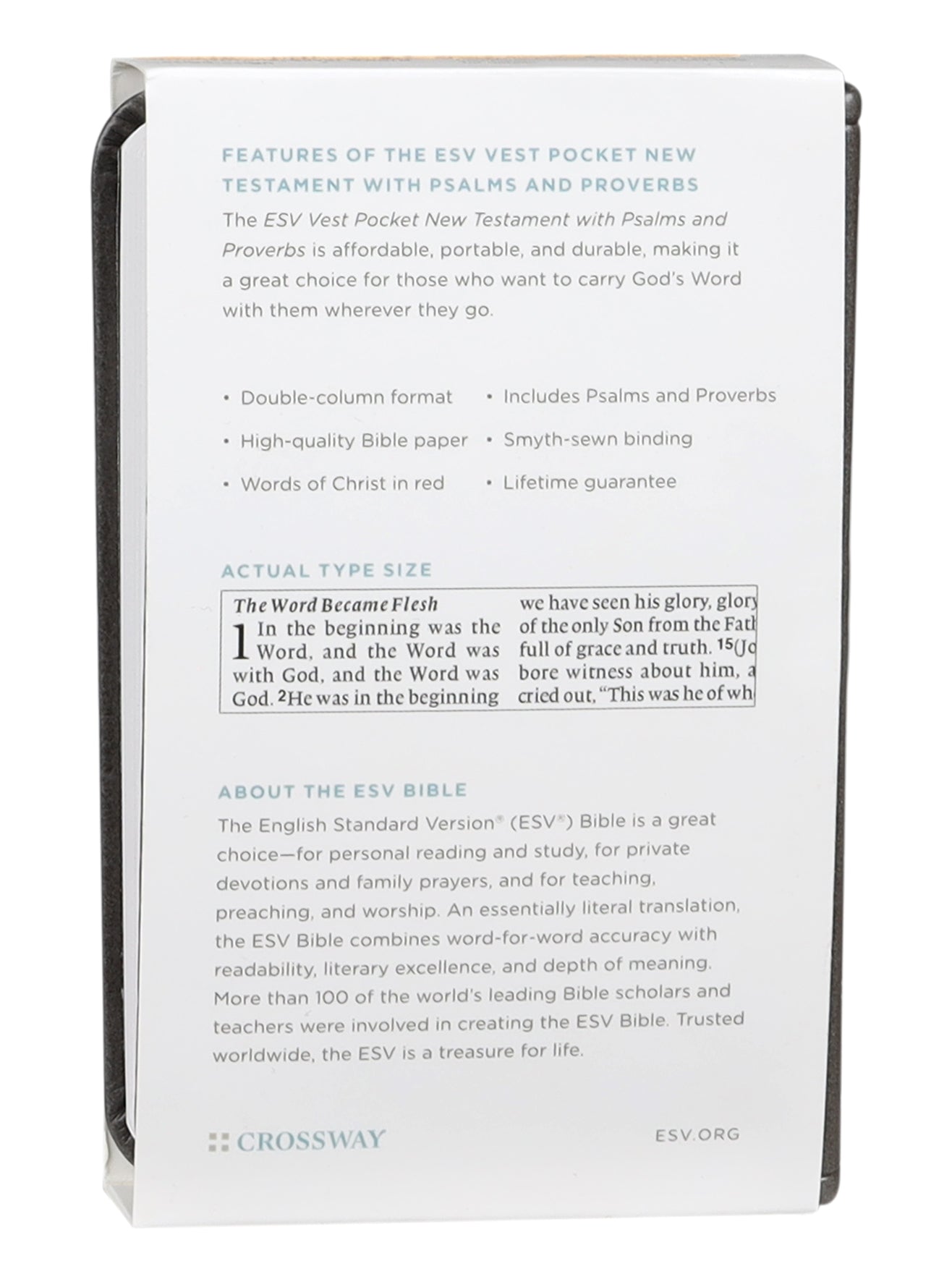 ESV Vest Pocket New Testament With Psalms and Proverbs Silver Sword (Black Letter Edition)