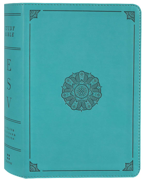 ESV Study Bible Personal Size Turquoise Emblem Design (Black Letter Edition)