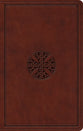 ESV Value Thinline Bible Brown Mosaic Cross Design (Black Letter Edition)