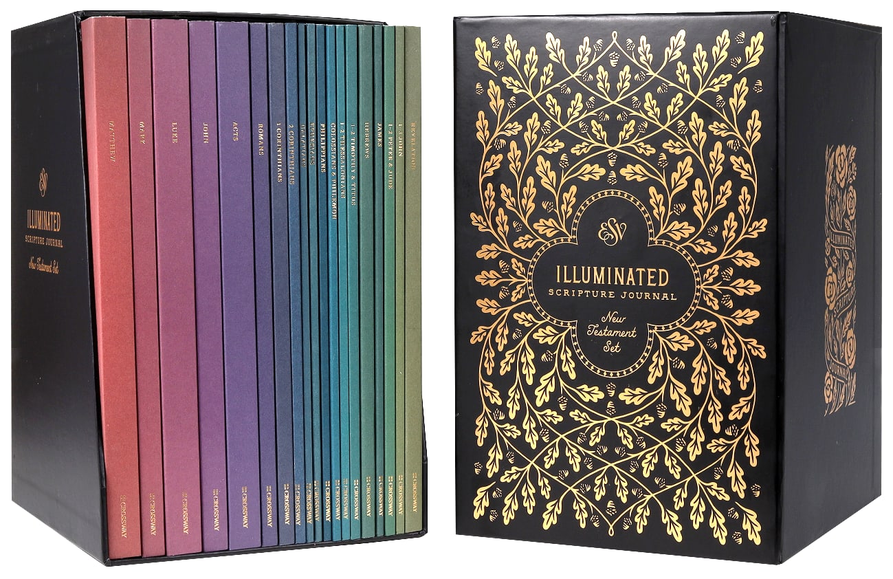 ESV Illuminated Scripture Journal New Testament Set (Black Letter Edition)