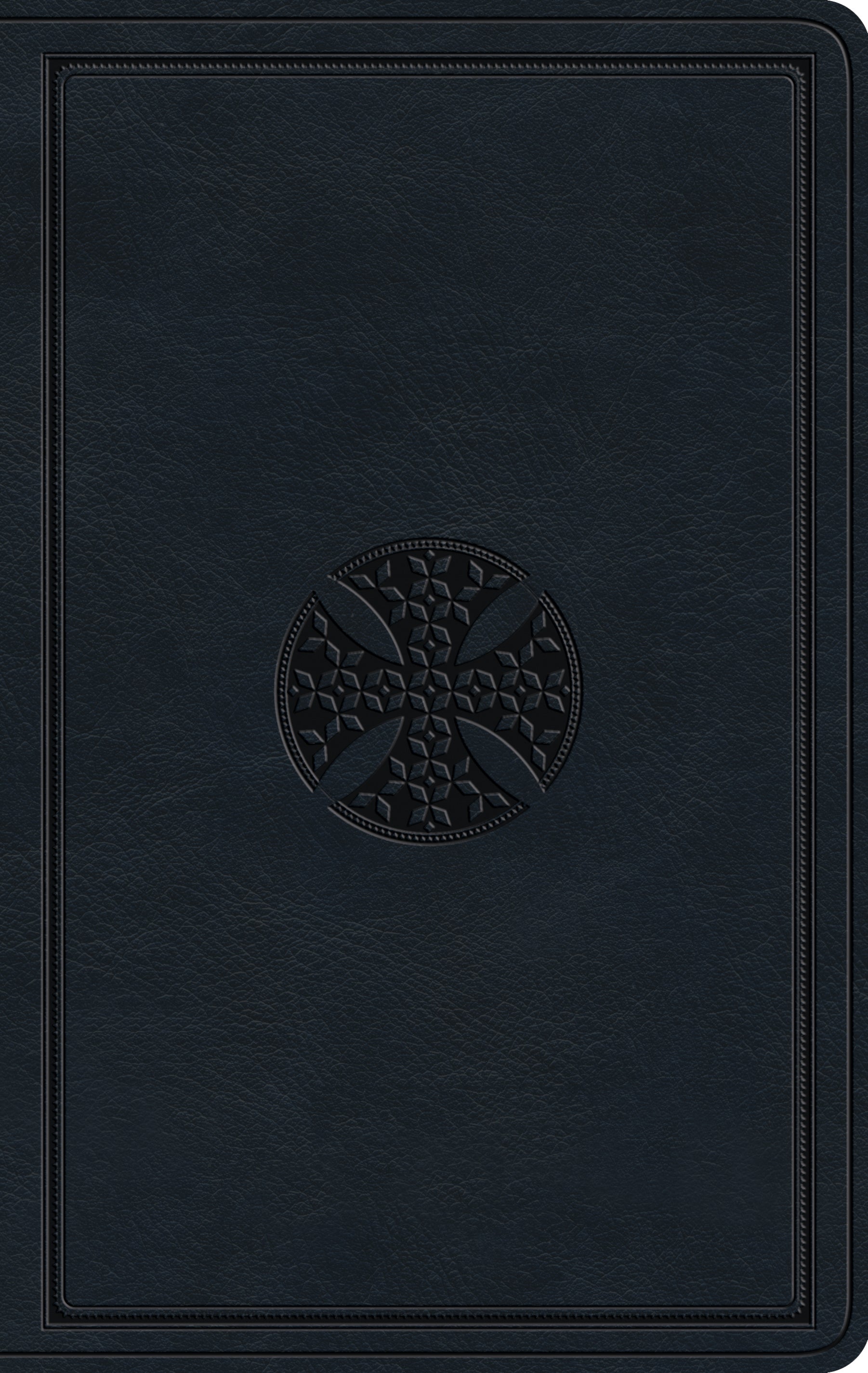 ESV Large Print Value Thinline Bible Navy Mosaic Cross Design (Black Letter Edition)