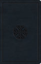 ESV Large Print Value Thinline Bible Navy Mosaic Cross Design (Black Letter Edition)