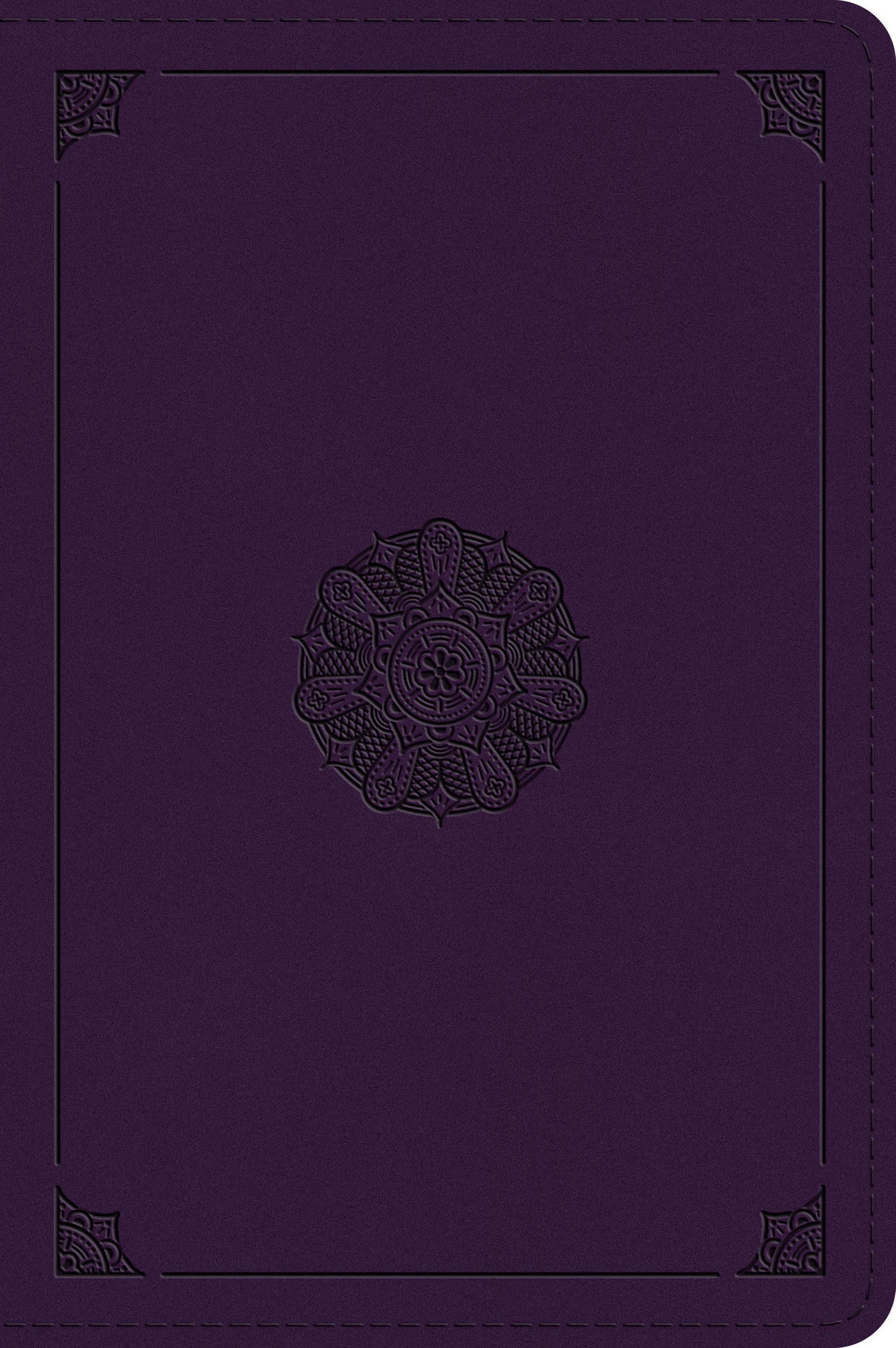 ESV Large Print Bible Lavender Emblem Design (Black Letter Edition)