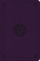 ESV Large Print Bible Lavender Emblem Design (Black Letter Edition)
