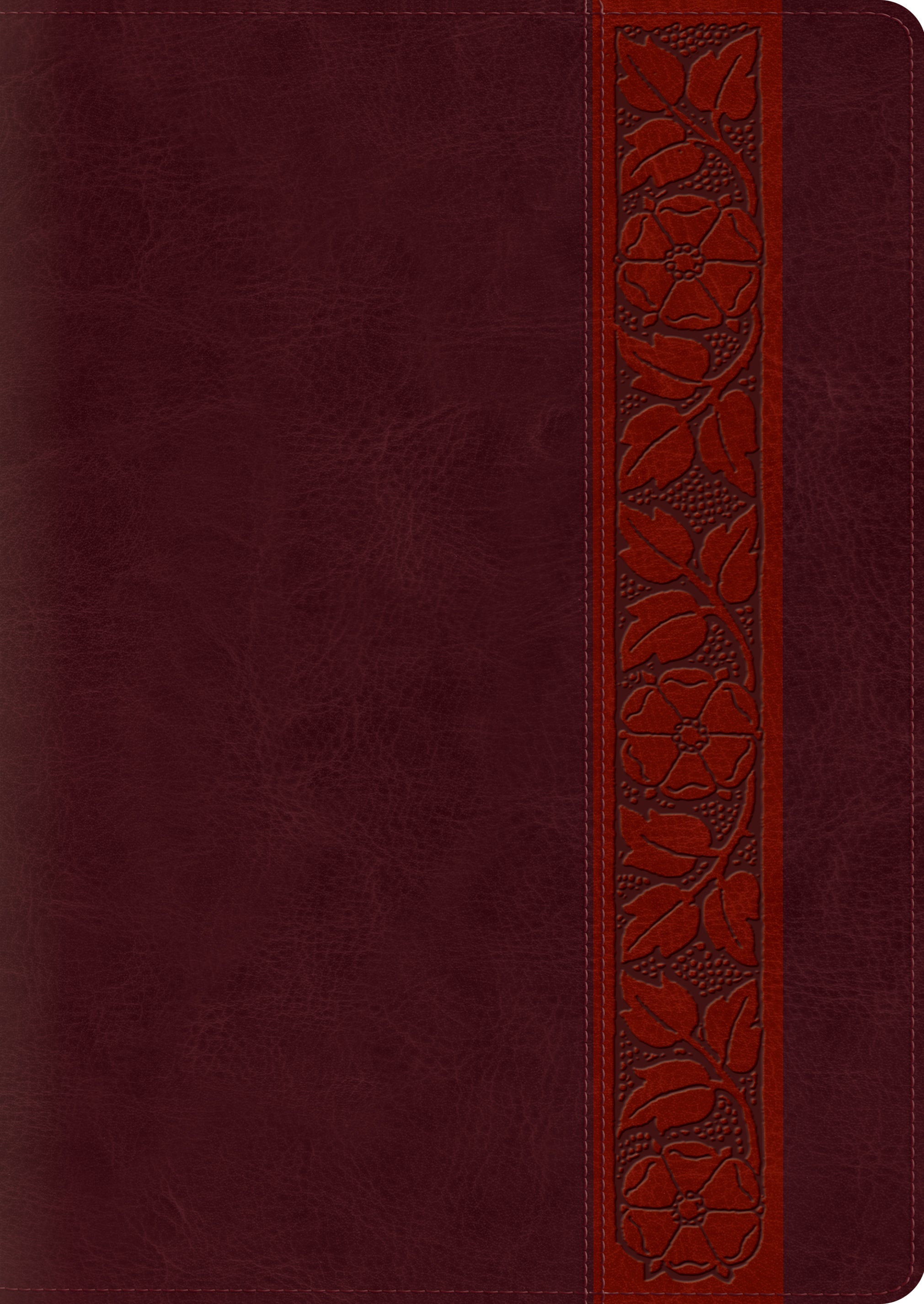ESV Study Bible Large Print Mahogany Trellis Design Indexed (Black Letter Edition)
