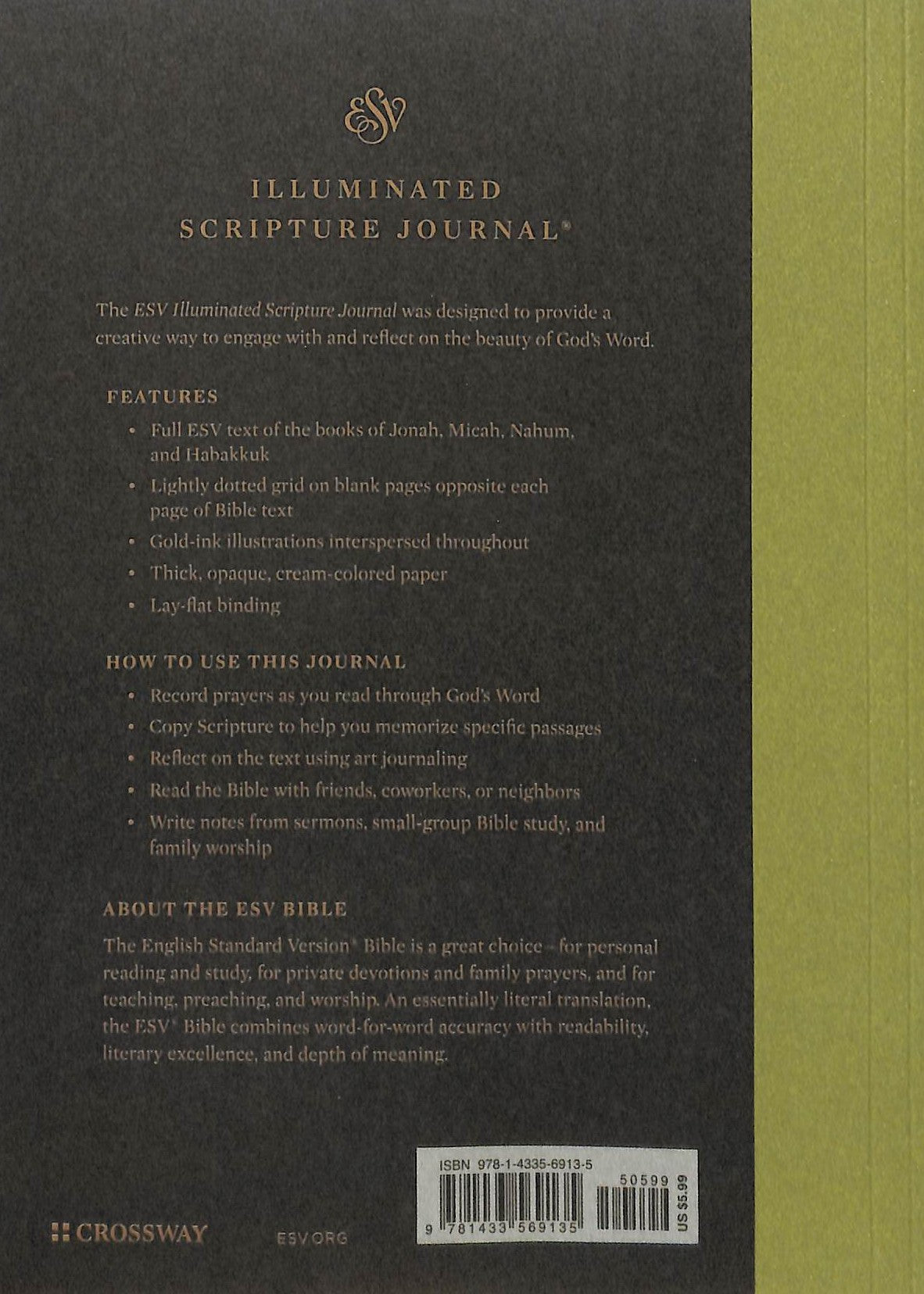 ESV Illuminated Scripture Journal Jonah Micah Nahum and Habakkuk (Black Letter Edition)