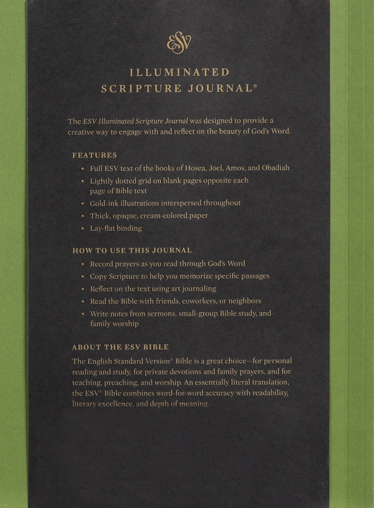 ESV Illuminated Scripture Journal Hosea Joel Amos and Obadiah (Black Letter Edition)