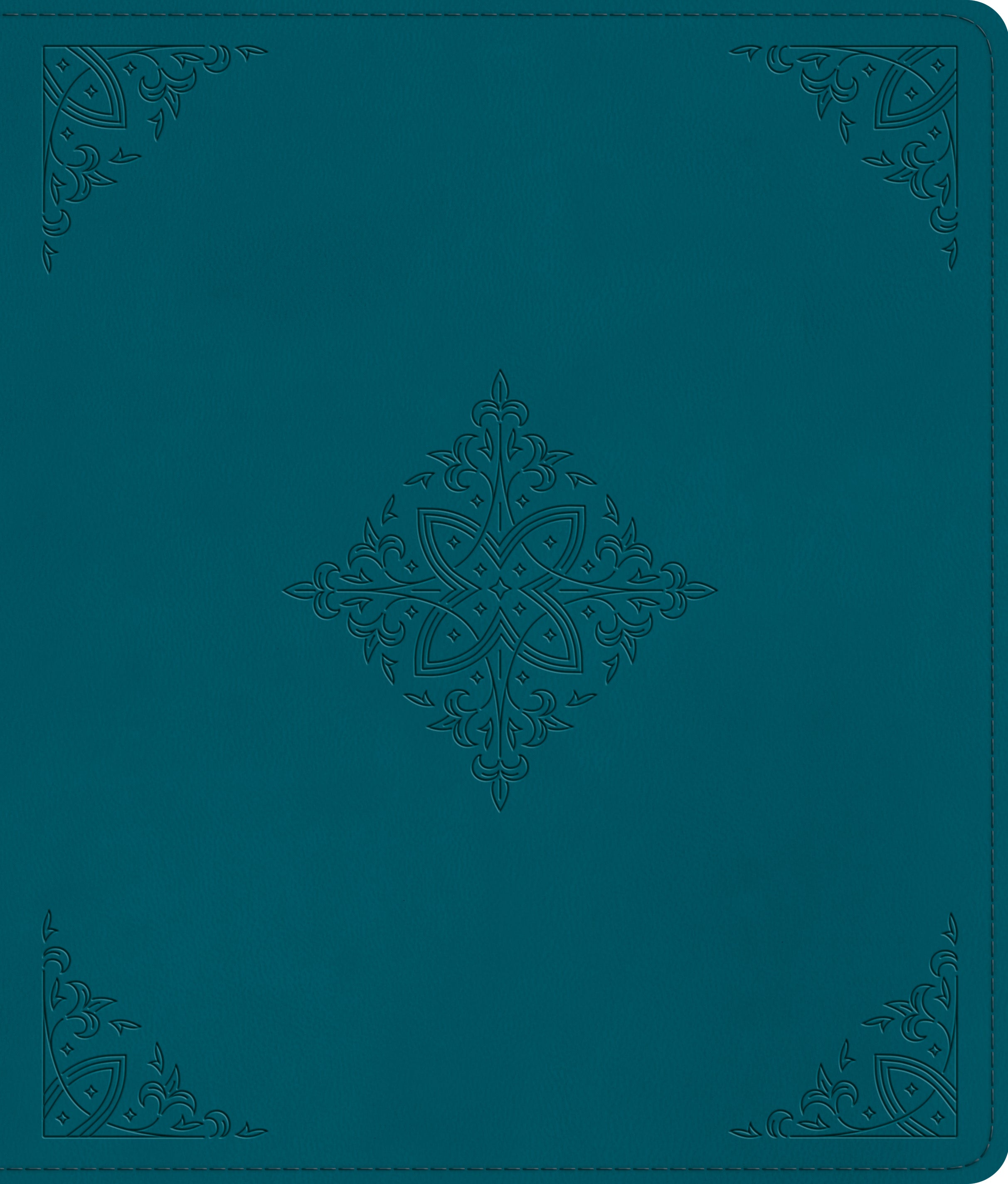 ESV Journaling Bible Deep Teal Fleur-De-Lis Design