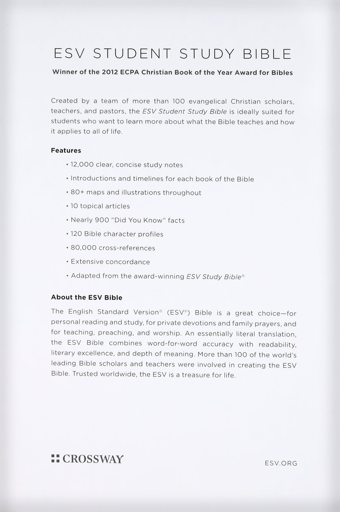 ESV Student Study Bible Black (Black Letter Edition)