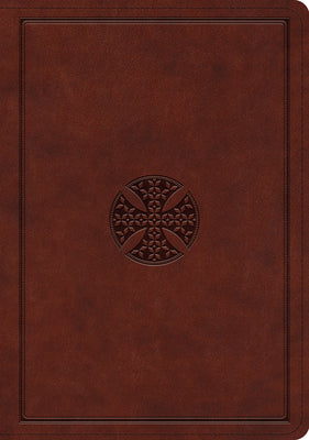 ESV Journaling Bible Interleaved Edition Mahogany Mosaic Cross Design