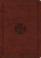 ESV Journaling Bible Interleaved Edition Mahogany Mosaic Cross Design