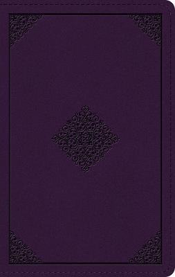 ESV Large Print Personal Size Bible Trutone Lavender Ornament Design (Red Letter Edition)