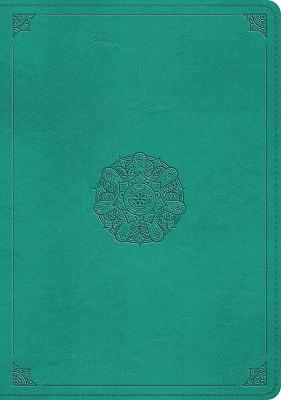 ESV Study Bible Turquoise Emblem Design (Black Letter Edition)