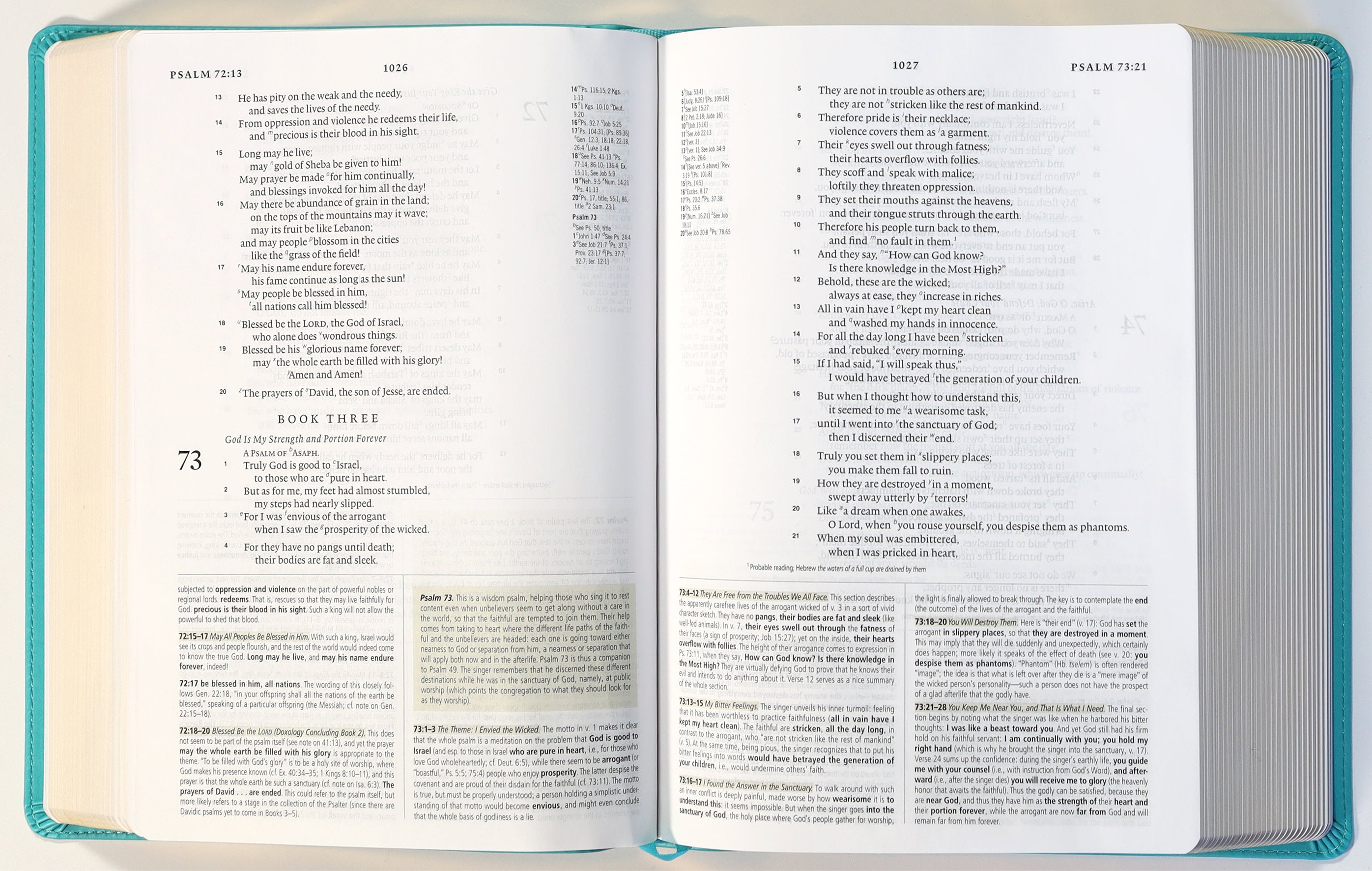 ESV Study Bible Turquoise Emblem Design (Black Letter Edition)