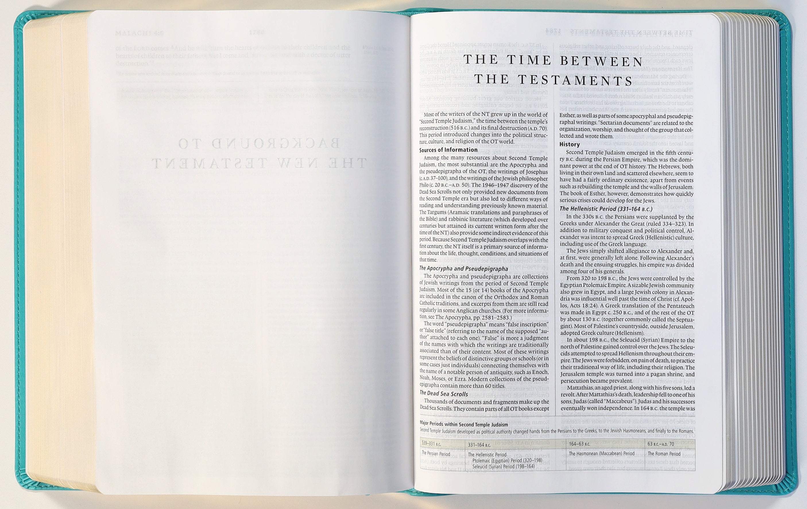 ESV Study Bible Turquoise Emblem Design (Black Letter Edition)
